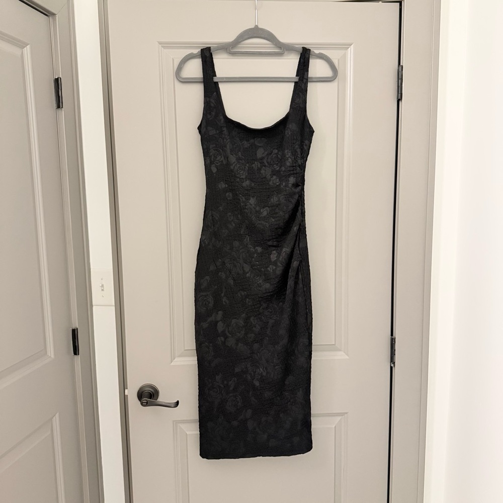 Hello Molly Black Floral Midi Dress